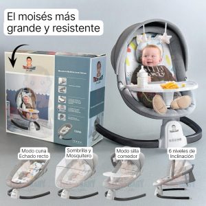 Mecedora Automática Tecnobaby Gran Moisés 80x50cm